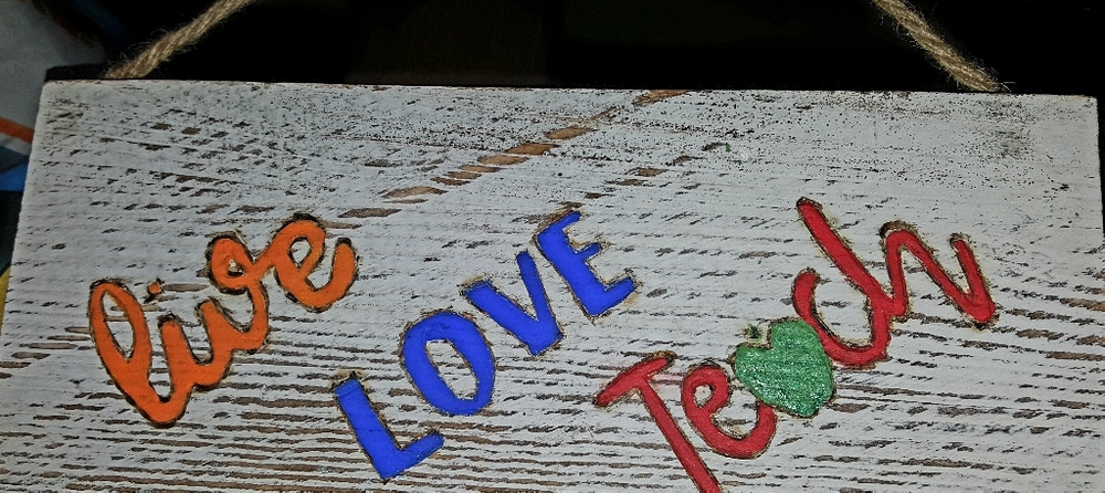 Homemade Hanging plaque 4 UR Favorite Teacher